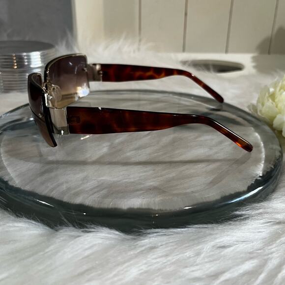 NEW Fantas-Eyes Y2K Rimless Square Oversized Tortoise Gradient Sunglasses NWOT - Picture 11 of 14